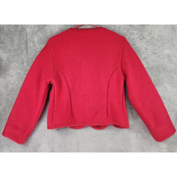 JG Hook Sweater Womens Medium Red Wool Button Up Long Sleeve Vintage Cardigan - Picture 2 of 12